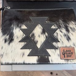 Cowhide Aztec Makeup Bag