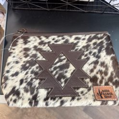 Bwn cowhide Aztec Makeup Bag