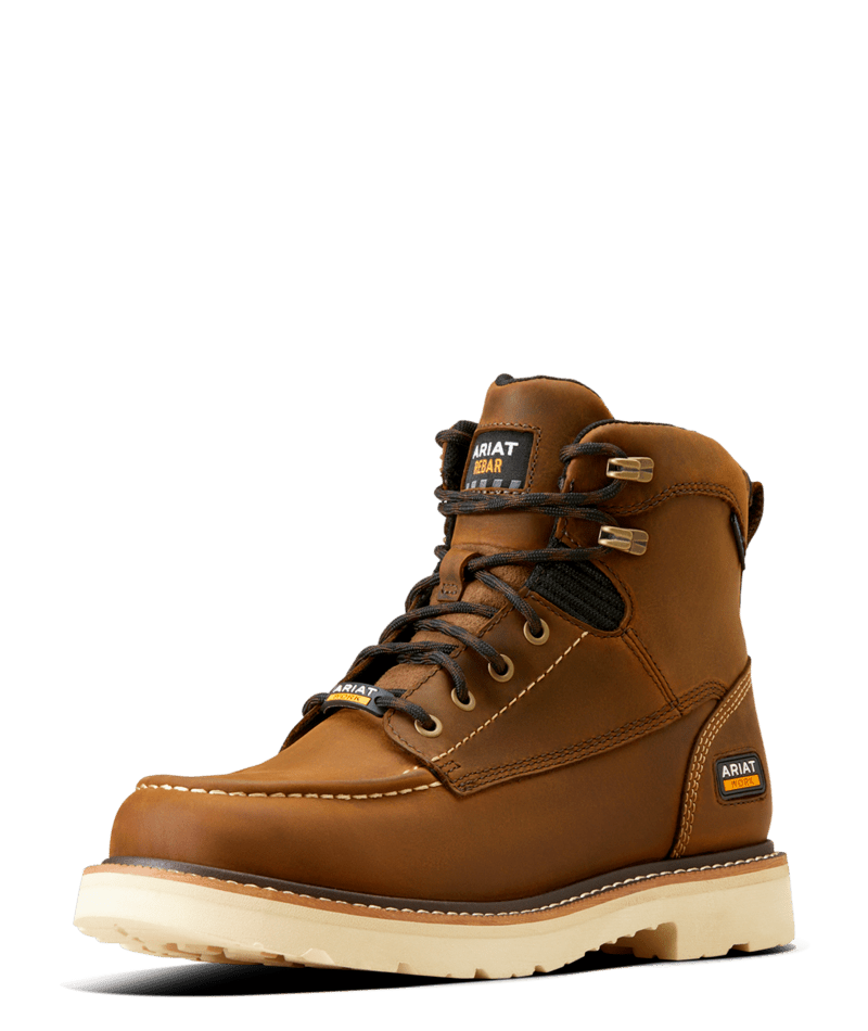 Ariat Rebar Lift 6 Waterproof Work Boots Men's Shoes Distressed Brown