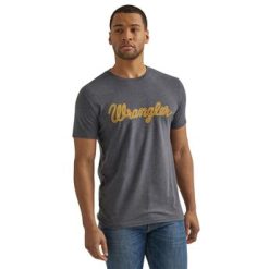 Wrangler® Year-Round Short Sleeve T-Shirt - Regular Fit - Charcoal Heather