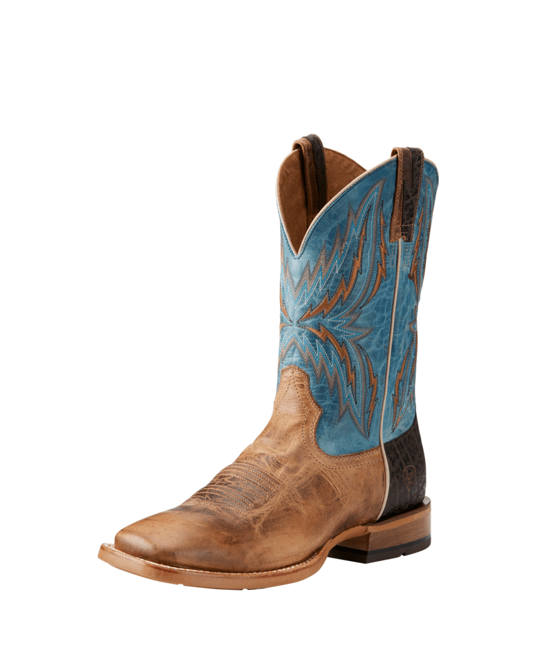 Ariat mens Arena Rebound Western Boot Dusted Wheat/Heritage Blue