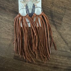 Bozeman fringe earrings brown