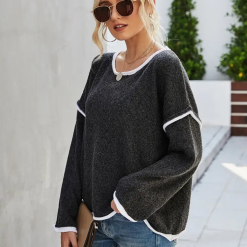 Casual Crew Neck Pullover Sweater