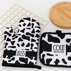 Cow Print Baking Printed Gloves