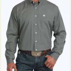 Cinch Men's L/S Classic Fit-Grey