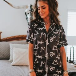 Black Brand Pajama Set