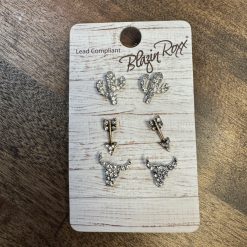 Western Products Womens Arrow/Cactus Earring Set