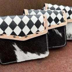 Cassie Checkered Wallet Wristlet