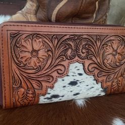 Juliet Tooled Leather Cowhide Clutch