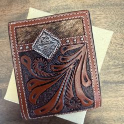 3D Belt Bifold Wallet Calf Hair Concho