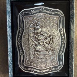 Crumrine Western Mens Buckle Team Roper Silver