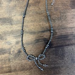 Western Navajo style bow necklace-silver