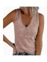 V-Neck Tank-Pink