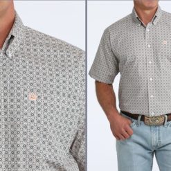 Cinch White Button UP Short Sleeve
