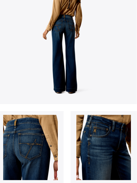 ARIAT Womens Petra Flipside Wide Leg Jeans